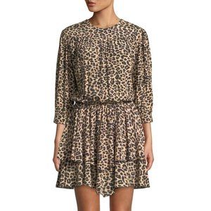 Zadig & Voltaire Rooka Leopard Print Mini Dress - M
